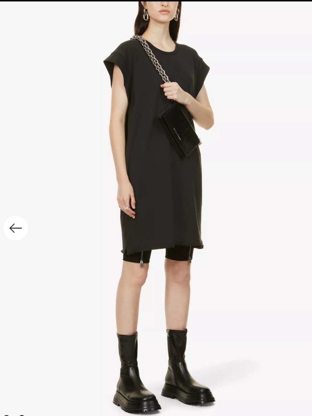 rag & bone Black Cap-Sleeve Shift Dress